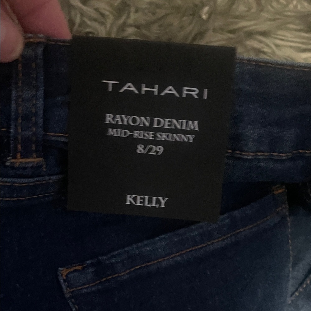 Tahari Dark Blue Skinny Jeans - Picture 4 of 7